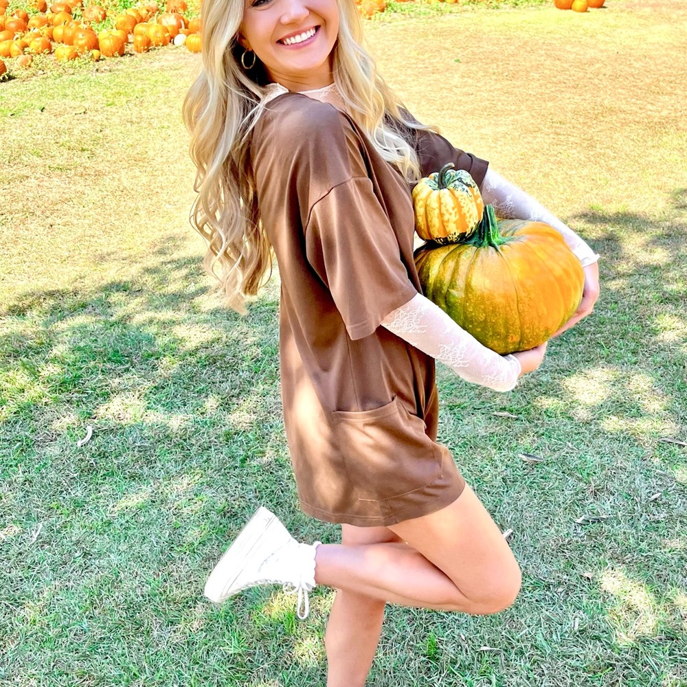 Brown comfy romper